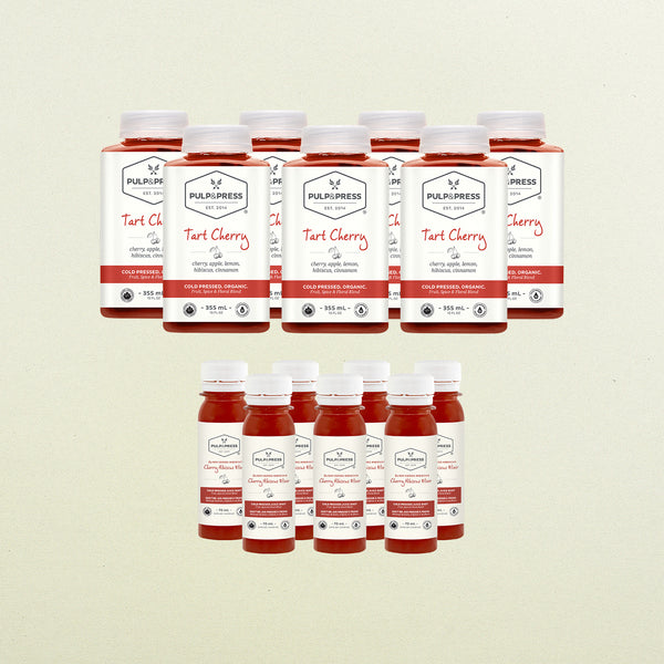 Sleep Support Duo: Tart Cherry Juice & Cherry Hibiscus Elixir