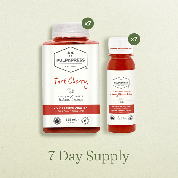 Sleep Support Duo: Tart Cherry Juice & Cherry Hibiscus Elixir