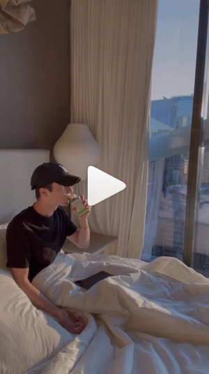 video of person talking about morning routine with pulp & press cold pressed juice