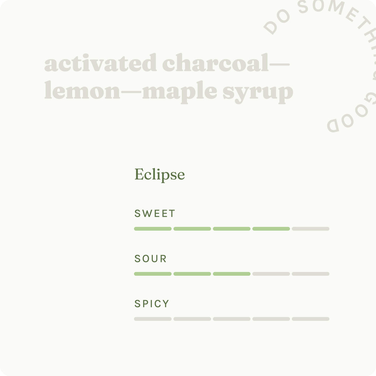 Organic Cold Pressed Maple Syrup & Lemon Juice + Activated Charcoal