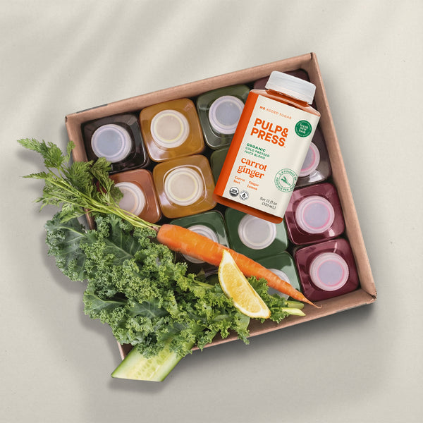 Box of Pulp and Press The Original Cold Pressed Juice.