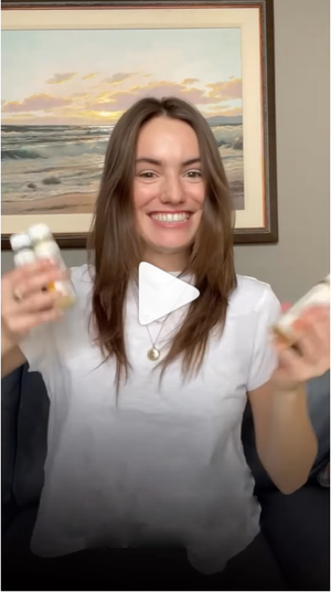 video of person talking about 28 day immunity wellness shot pack to get over cold
