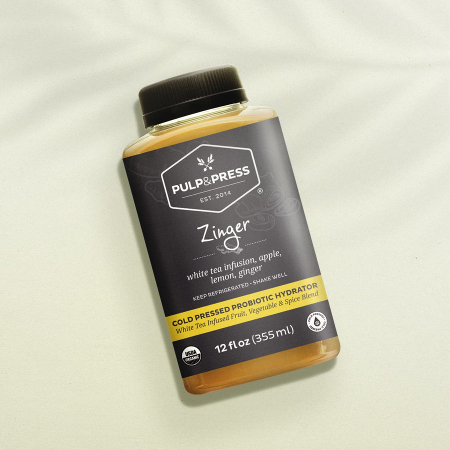 Organic Plant Based, Cold Pressed Daily Probiotic Juice Shots Pulp